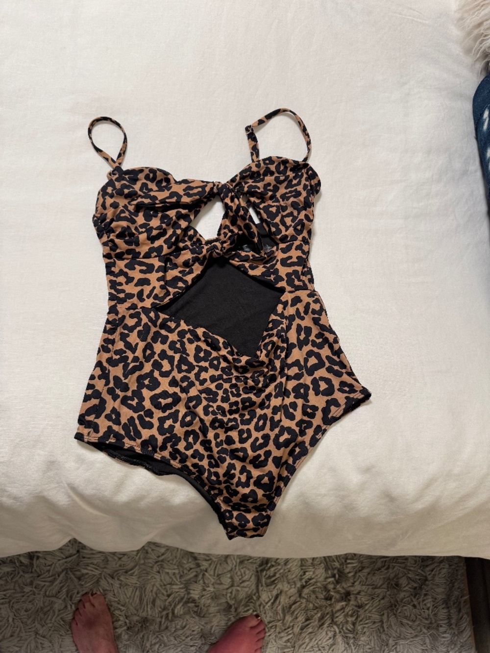 Beachriot Mia cheetah print one piece swimsuit , sz M